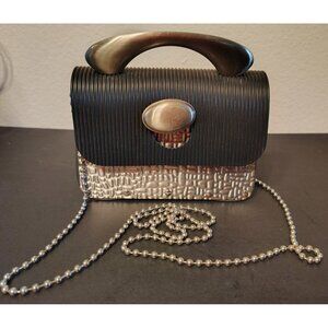 Gloria Gerber Stainless Steel Rubber Purse Crossbody, Industrial Art to Wear